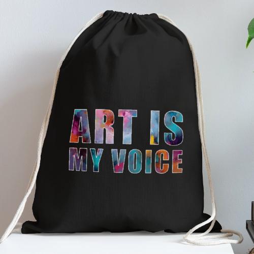 Art Is My Voice - Cotton Drawstring Bag