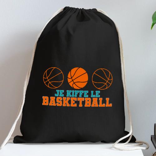 I love basketball - Cotton Drawstring Bag