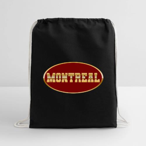 Montreal in Gold - Cotton Drawstring Bag