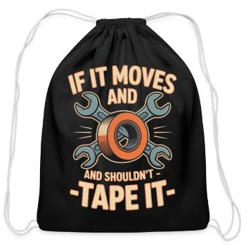Mechanic Humor - Cotton Drawstring Bag - black - Front