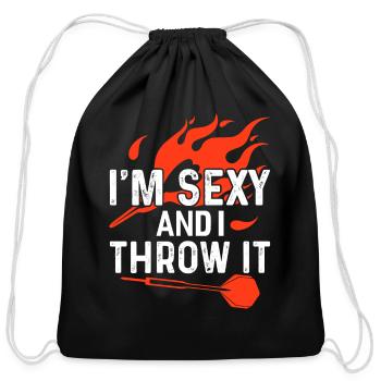 Dart Darts Bullseye Dartboard Dart Arrow 180 Gift - Cotton Drawstring Bag - black - Front