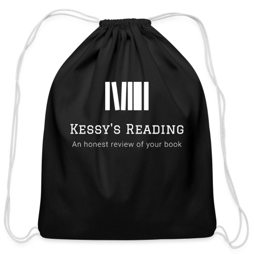 Kessy's reading White on Transparent - Cotton Drawstring Bag