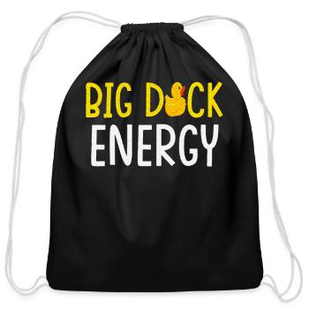 Duck Gifts For Men Women Rubber Ducky Meme Quack - Cotton Drawstring Bag - black - Front