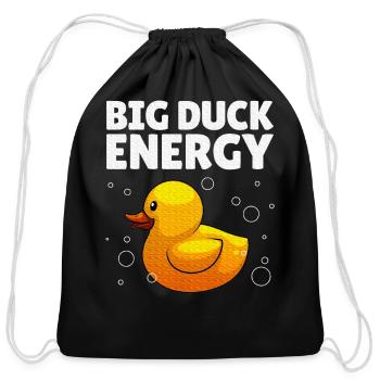 Unique Rubber Duck Art Rubber Ducky Duck Lover - Cotton Drawstring Bag - black - Front