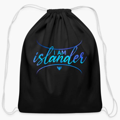 I am Islander (Blue) - Cotton Drawstring Bag