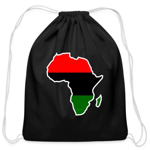 Red, Black and Green Africa - Cotton Drawstring Bag
