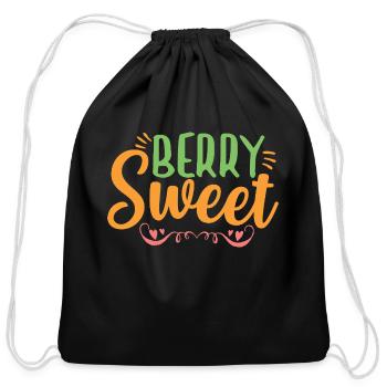 Berry Sweet - Cotton Drawstring Bag - black - Front
