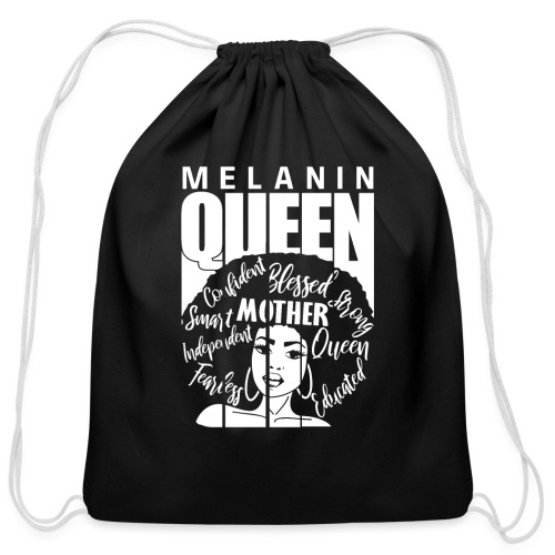 Melanin Queen - Afrocentric - Cotton Drawstring Bag