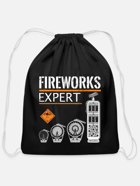 Fireworks Expert Pyro - Cotton Drawstring Bag - black