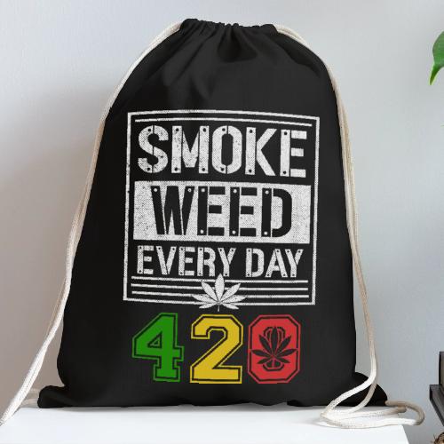 Hysterical 420 Everyday Smoker Weed Marijuana - Cotton Drawstring Bag