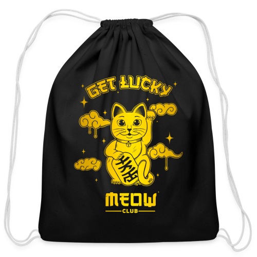 Lucky Cat - Cotton Drawstring Bag