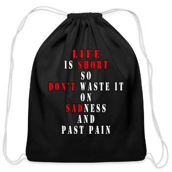 Motovational Quotes, believe in yourself - Cotton Drawstring Bag - black - Front