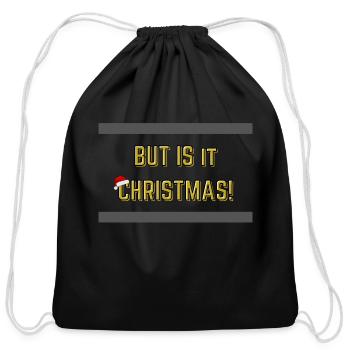 But is the Christmas - Cotton Drawstring Bag - black - Front