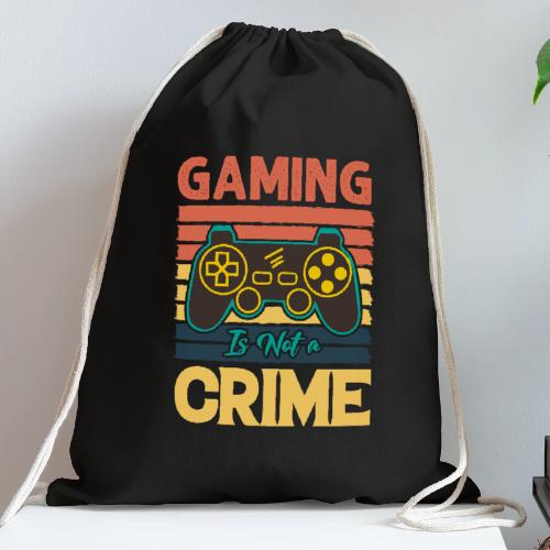 Gaming Is Not A Crime Tee - Cotton Drawstring Bag