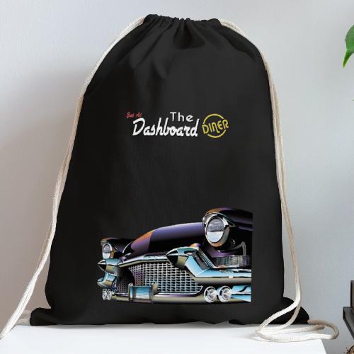 Dashboard Diner Logo With Car - Cotton Drawstring Bag