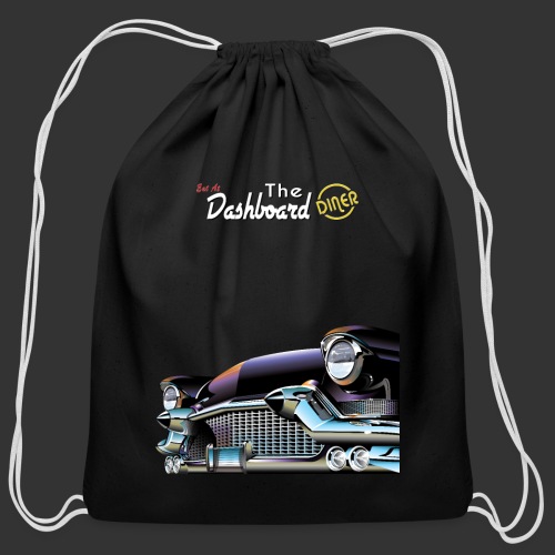 Dashboard Diner Logo With Car - Cotton Drawstring Bag