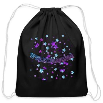 WolfieGaming00 Merch - Cotton Drawstring Bag - black - Front