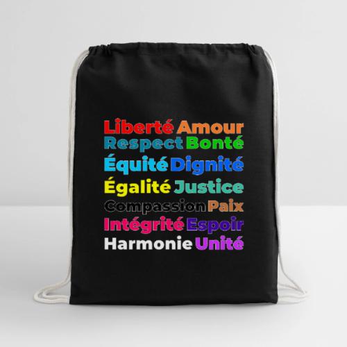 Words of Light - Cotton Drawstring Bag