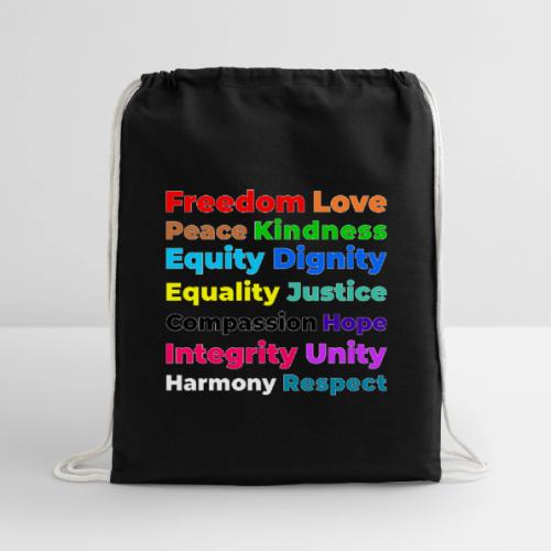 Words of Light - Cotton Drawstring Bag