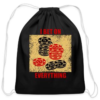 Casino Chips Casino Game - Cotton Drawstring Bag - black - Front