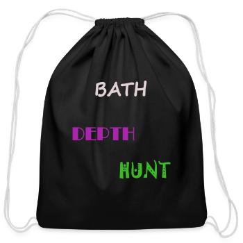 BATH DEPTH HUNT - Cotton Drawstring Bag - black - Front