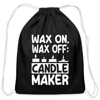Candle Making - Cotton Drawstring Bag - black - Front