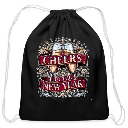 New Year's Champagne T-Shirt - Cotton Drawstring Bag