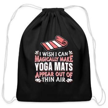 Yoga Instructor Yogi Zen Meditation - Cotton Drawstring Bag - black - Front