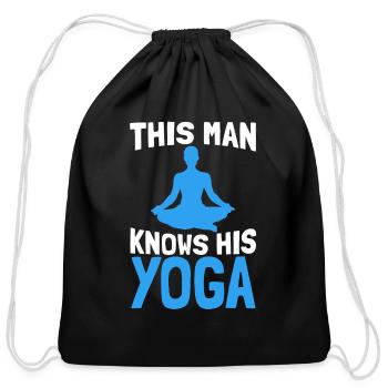 Yoga Instructor Yogi Zen Meditation - Cotton Drawstring Bag - black - Front