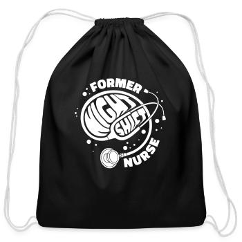 Nurse Nursing Stethoscope - Cotton Drawstring Bag - black - Front