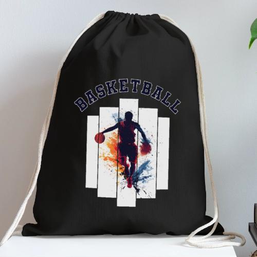 Basketball Never Stops - Cotton Drawstring Bag