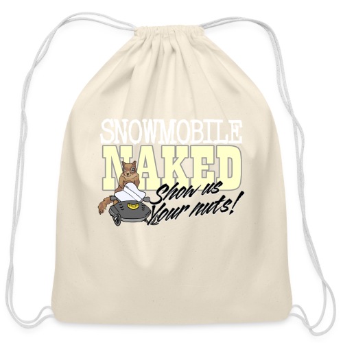 Snowmobile Naked - Cotton Drawstring Bag
