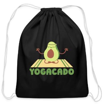Yoga Instructor Yogi Zen Meditation - Cotton Drawstring Bag - black - Front