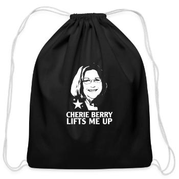 Cherie Berry Lifts Me Up - Cotton Drawstring Bag - black - Front