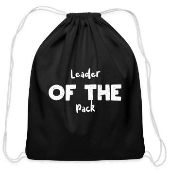 Leader Of The Pack - Camping - Cotton Drawstring Bag - black - Front