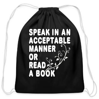 Motivational Seminars, Motovational Quotes Cute - Cotton Drawstring Bag - black - Front