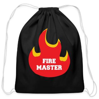 Fire Master - Cotton Drawstring Bag - black - Front