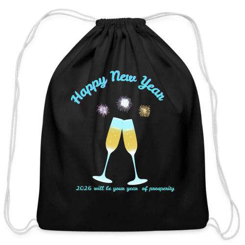 Happy New Year 2026 Prosperity Design - Cotton Drawstring Bag