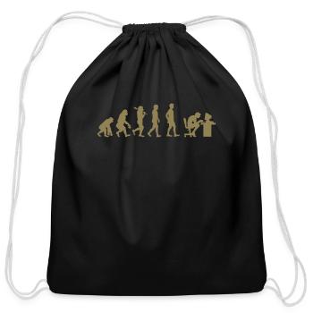 Evolution of Gamer Gamer Nerd Geek Progamer - Cotton Drawstring Bag - black - Front