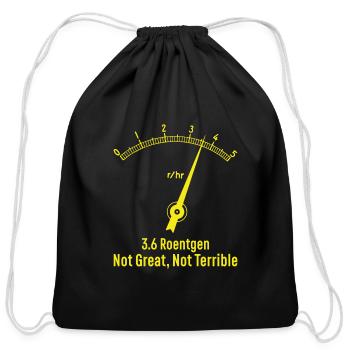 Chernobyl Radiation 1986 Radioactive gift - Cotton Drawstring Bag - black - Front