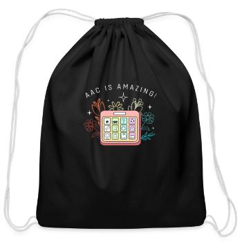 AAC Communication Device - Cotton Drawstring Bag - black - Front