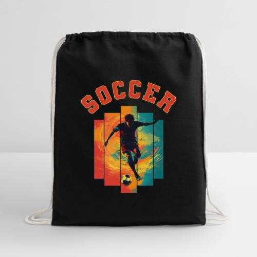 Soccer Heartbeat - Cotton Drawstring Bag