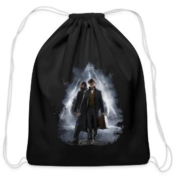 Fantastic Beasts Newt Scamander and Dumbledore - Cotton Drawstring Bag - black - Front