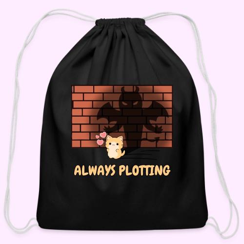Always Plotting - Cotton Drawstring Bag
