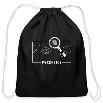 Michelangelo Creation of Adam Forensics Forensic - Cotton Drawstring Bag - black - Front