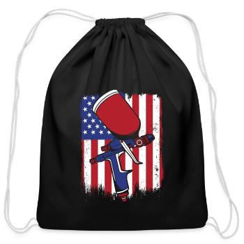 Vehicle Car Spray Automotive Auto Body Painter - Cotton Drawstring Bag - black - Front