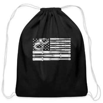 American Flag Prison Guard Jail Guard Corrections - Cotton Drawstring Bag - black - Front