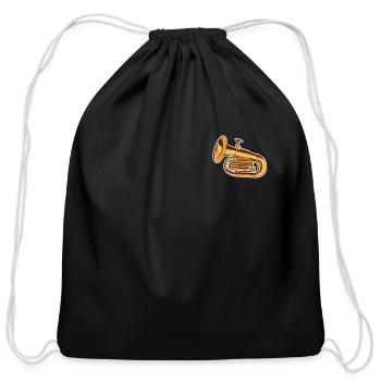 Euphonium Logo Emblem Instrument Euphonist Player - Cotton Drawstring Bag - black - Front