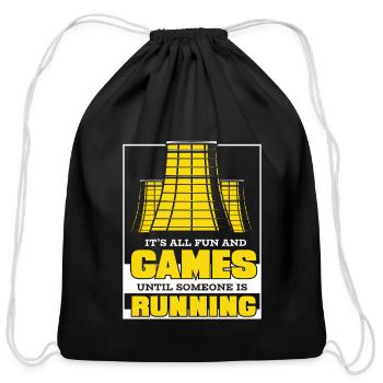 Until Someone Is Running Energy Uranium Nuclear - Cotton Drawstring Bag - black - Front