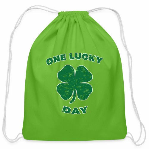 Lucky Day St Patrick Kids Green Clover Irish Gift. - Cotton Drawstring Bag